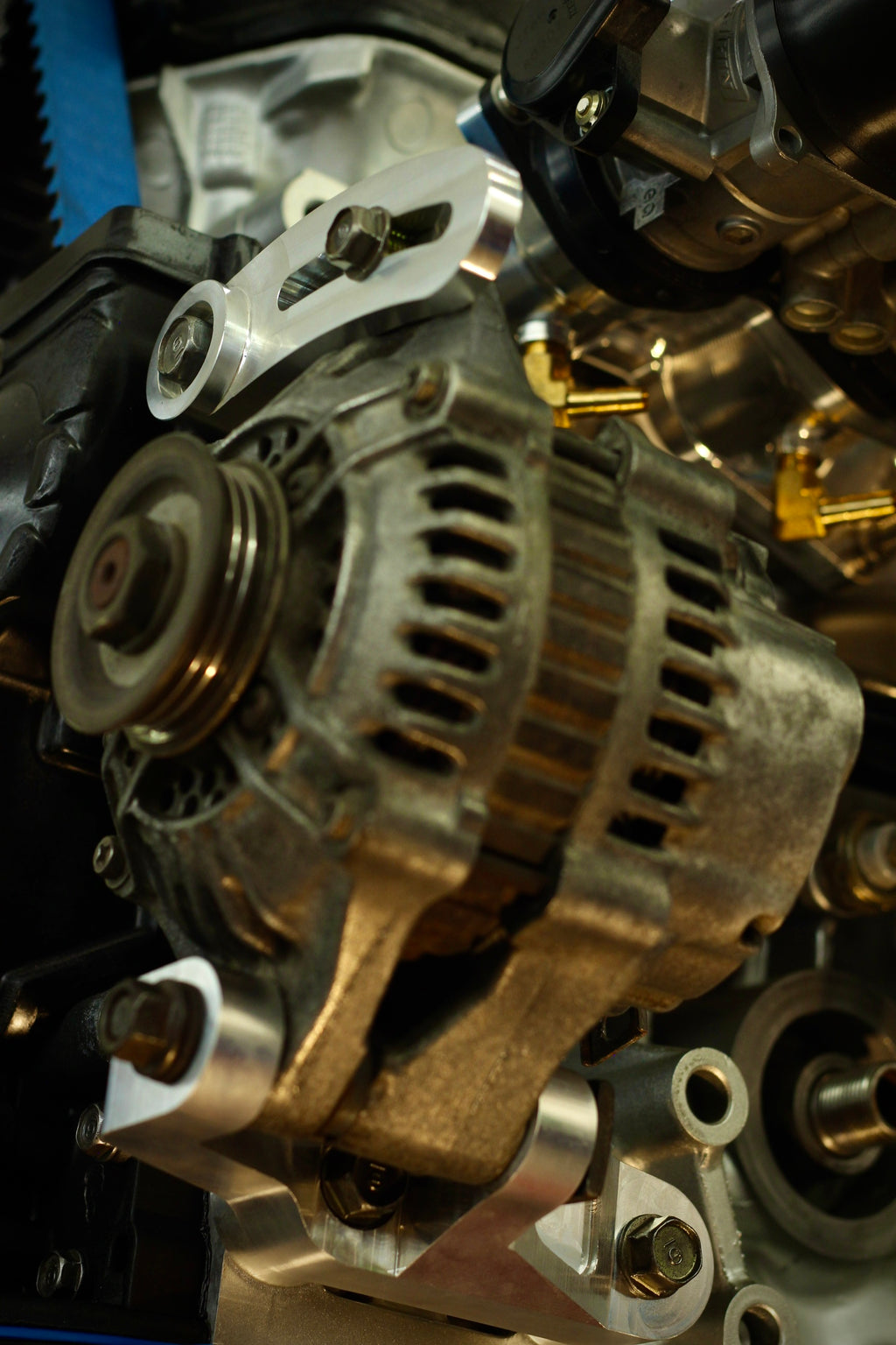 D16 Billet Alternator bracket set